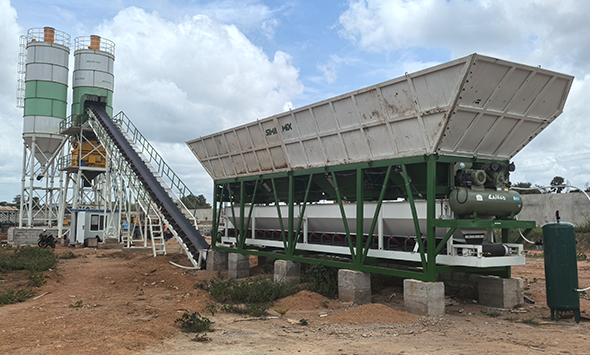 Successful Commissioning of HZS60 Concrete Plant in Côte d'Ivoire